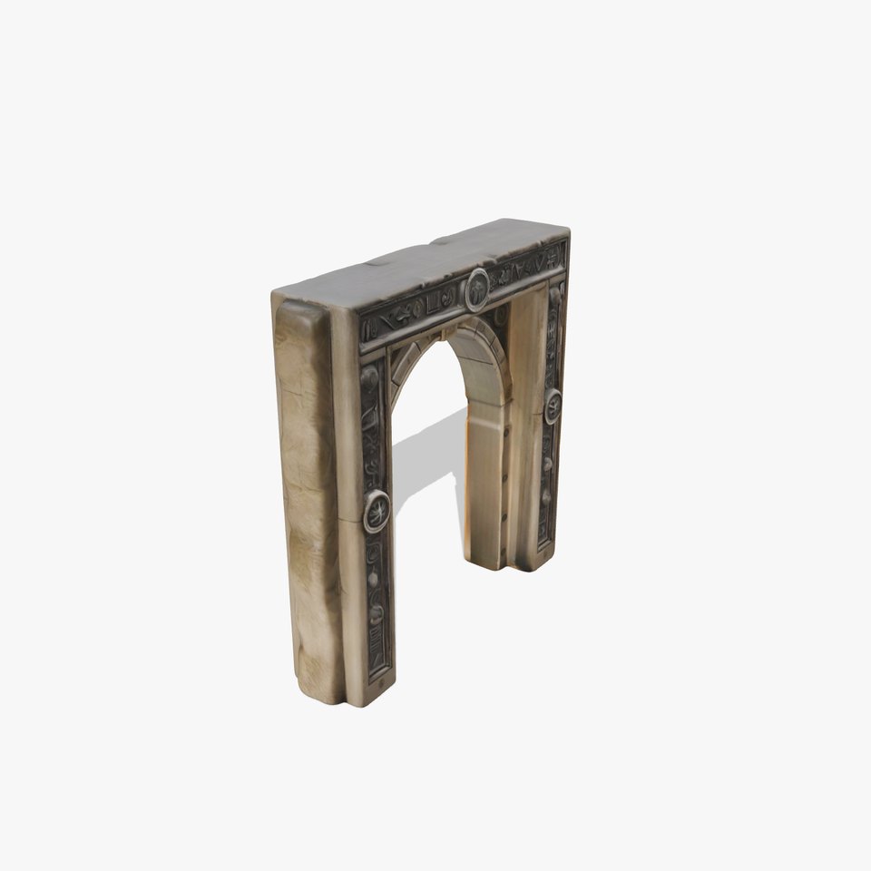 Ancient Stone Archway with Intricate Carvings Model Pack